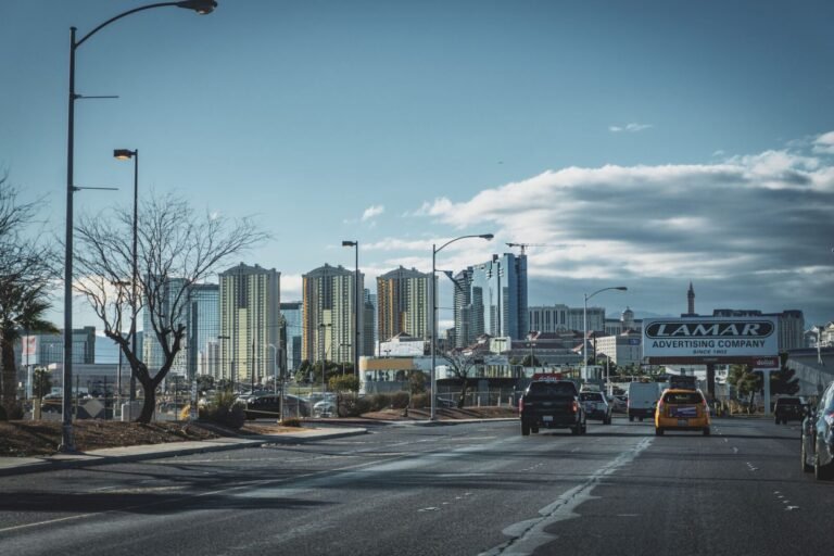Las Vegas Nevada skyline for business phone system providers in the Las Vegas metro area.